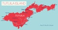 Tutuila Islands detailed editable map Royalty Free Stock Photo