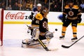 Tuukka Rask makes a save