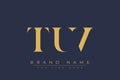 TUV abstract letter logo design Royalty Free Stock Photo