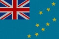 Tuvalu flag painted on paper