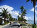 Tuvalu, Funafuti Atoll, the street scene