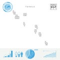 Tuvalu People Icon Map. Stylized Vector Silhouette of Tuvalu. Population Growth and Aging Infographics