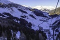 Tux, Tyrol, Schwaz, Austria - February 12 2015: Ski resort at the Hintertux Glacier