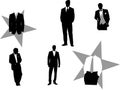 Tuxedo and business silhouettes Royalty Free Stock Photo