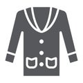 Tuxedo glyph icon, clothes and man, suit sign, vector graphics, a solid pattern on a white background.