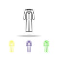 tuxedo of the groom multicolored icon. Element of wedding, thin line multicolored icon can be used for web, logo, mobile app, UI,