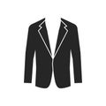 Tuxedo icon vector. Dinner jacket illustration sign. Suit symbol or logo.