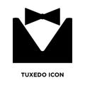 Tuxedo icon vector isolated on white background, logo concept of