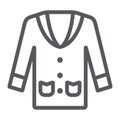Tuxedo line icon, clothes and man, suit sign, vector graphics, a linear pattern on a white background.