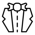 Tuxedo line icon. Wedding suit vector illustration isolated on white. Man`s jacket outline style design, designed for