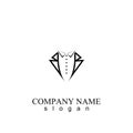 Tuxedo Logo template vector icon illustration design and symbol Royalty Free Stock Photo