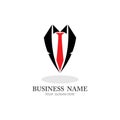 Tuxedo Man Logo Design Template Vector Icon.