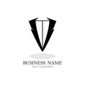 Tuxedo Man Logo Design Template Vector Icon. Royalty Free Stock Photo