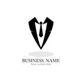 Tuxedo Man Logo Design Template Vector Icon. Royalty Free Stock Photo