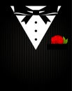 tuxedo shirt and bowtie close up Royalty Free Stock Photo