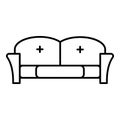 Tuxedo sofa icon, outline style