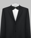 Tuxedo vector background with bow tie Royalty Free Stock Photo