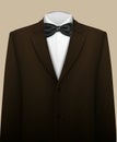 Tuxedo vector background with bow tie