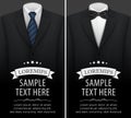 Tuxedo vector background with bow tie Royalty Free Stock Photo