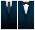 Tuxedo vector background with bow tie Royalty Free Stock Photo