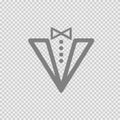 Tuxedo vector icon eps 10. Suit and bow Royalty Free Stock Photo