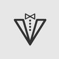 Tuxedo vector icon eps 10. Royalty Free Stock Photo