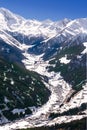 Tuxtal valley in Austrian Alps Royalty Free Stock Photo