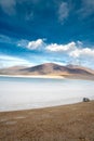 Tuyajto Lagoon and salt lake in the Atacama Desert, Chile Royalty Free Stock Photo