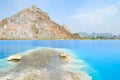 Tuyet Tinh Coc lake , Natural color Blue lake at Trai Son mountain, Hai phong, Vietnam Royalty Free Stock Photo