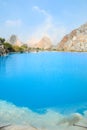 Tuyet Tinh Coc lake , Natural color Blue lake at Trai Son mountain, Hai phong, Vietnam Royalty Free Stock Photo