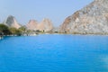 Tuyet Tinh Coc lake , Natural color Blue lake at Trai Son mountain, Hai phong, Vietnam Royalty Free Stock Photo