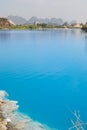 Tuyet Tinh Coc lake , Natural color Blue lake at Trai Son mountain, Hai phong, Vietnam Royalty Free Stock Photo