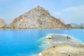 Tuyet Tinh Coc lake , Natural color Blue lake at Trai Son mountain, Haiphong, Vietnam