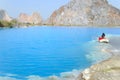 Tuyet Tinh Coc lake , Natural color Blue lake at Trai Son mountain, Haiphong, Vietnam Royalty Free Stock Photo