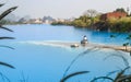 Tuyet Tinh Coc lake , Natural color Blue lake at Trai Son mountain, Haiphong, Vietnam Royalty Free Stock Photo