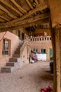 Tuyoq village Tuyuk: the interior courtyard of a house in this traditional uighur village set in a lush valley Royalty Free Stock Photo