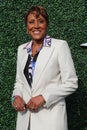 TV anchor Robin Roberts at the red carpet before 2019 US Open opening night ceremony at USTA National Tennis Center Royalty Free Stock Photo