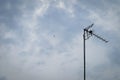 TV antenna in blue sky