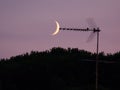 TV antenna and the moon