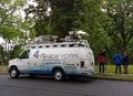 TV Broadcast News Van, NBC 4 New York, USA Royalty Free Stock Photo