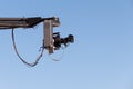 TV camera on a crane Royalty Free Stock Photo