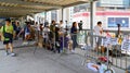 Tv channel reporters at admiralty, hong kong