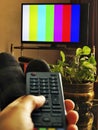TV channels adjustment Royalty Free Stock Photo