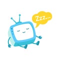 TV character. Television Sleeping mode.