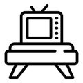 Tv comfort zone icon outline vector. Start change