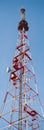TV or communications tower vertical panorama Royalty Free Stock Photo