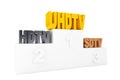 TV Digital Technology over Winners Podium Royalty Free Stock Photo