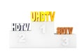 TV Digital Technology over Winners Podium Royalty Free Stock Photo