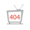 TV,Error page ,page not found concept.Flat line style for website.The page you requested could not be found.Vector Royalty Free Stock Photo