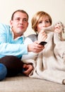 Tv expression couple Royalty Free Stock Photo